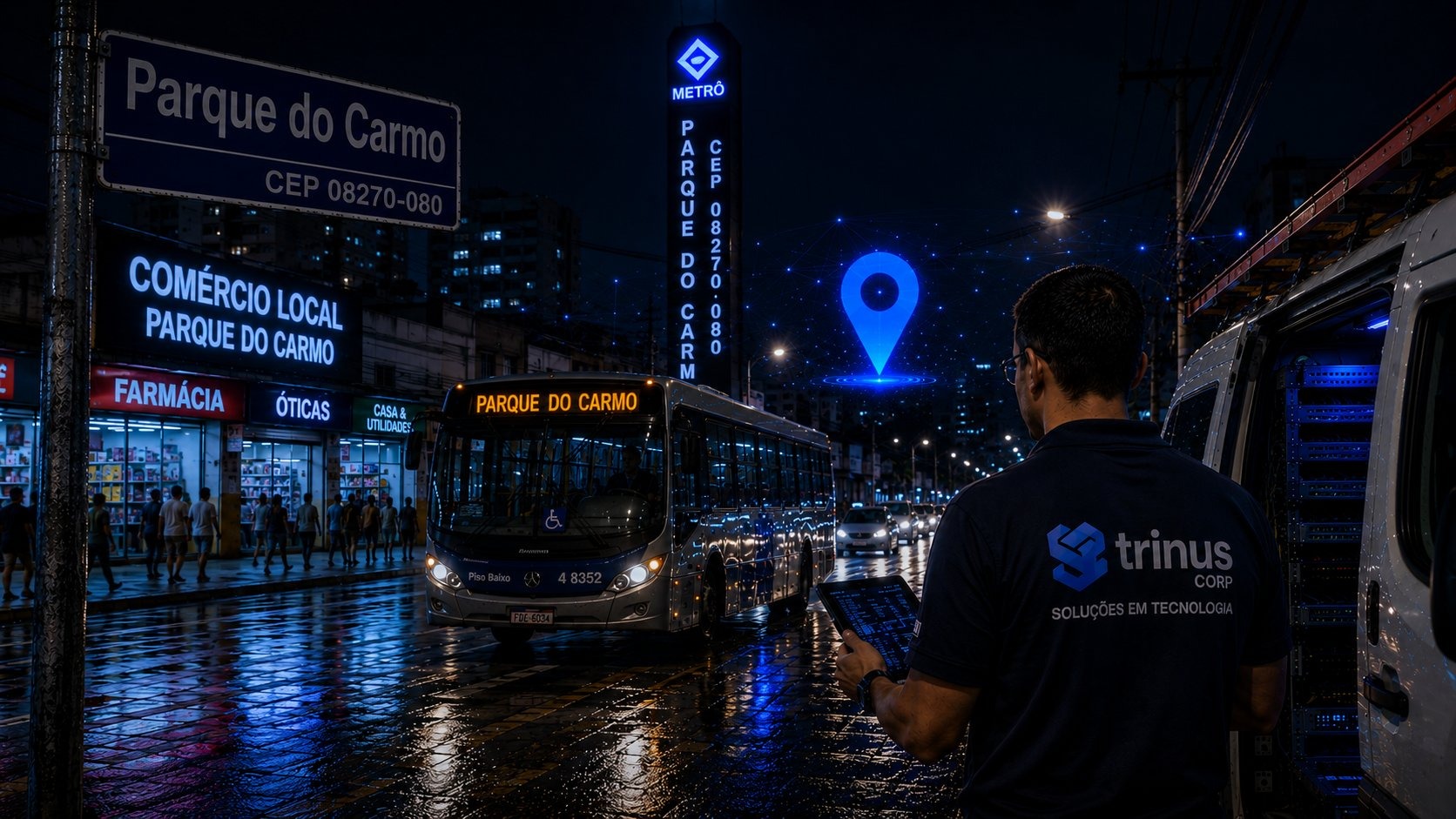 PABX IP no Parque do Carmo — Av. Afonso de Sampaio e Sousa — 3º maior parque de SP — Trinus Corp