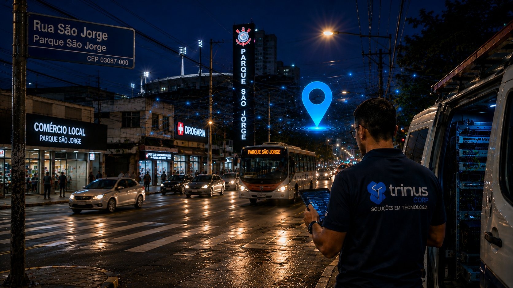 PABX IP em Parque São Jorge — Rua São Jorge — Corinthians — Trinus Corp — Zona Leste SP